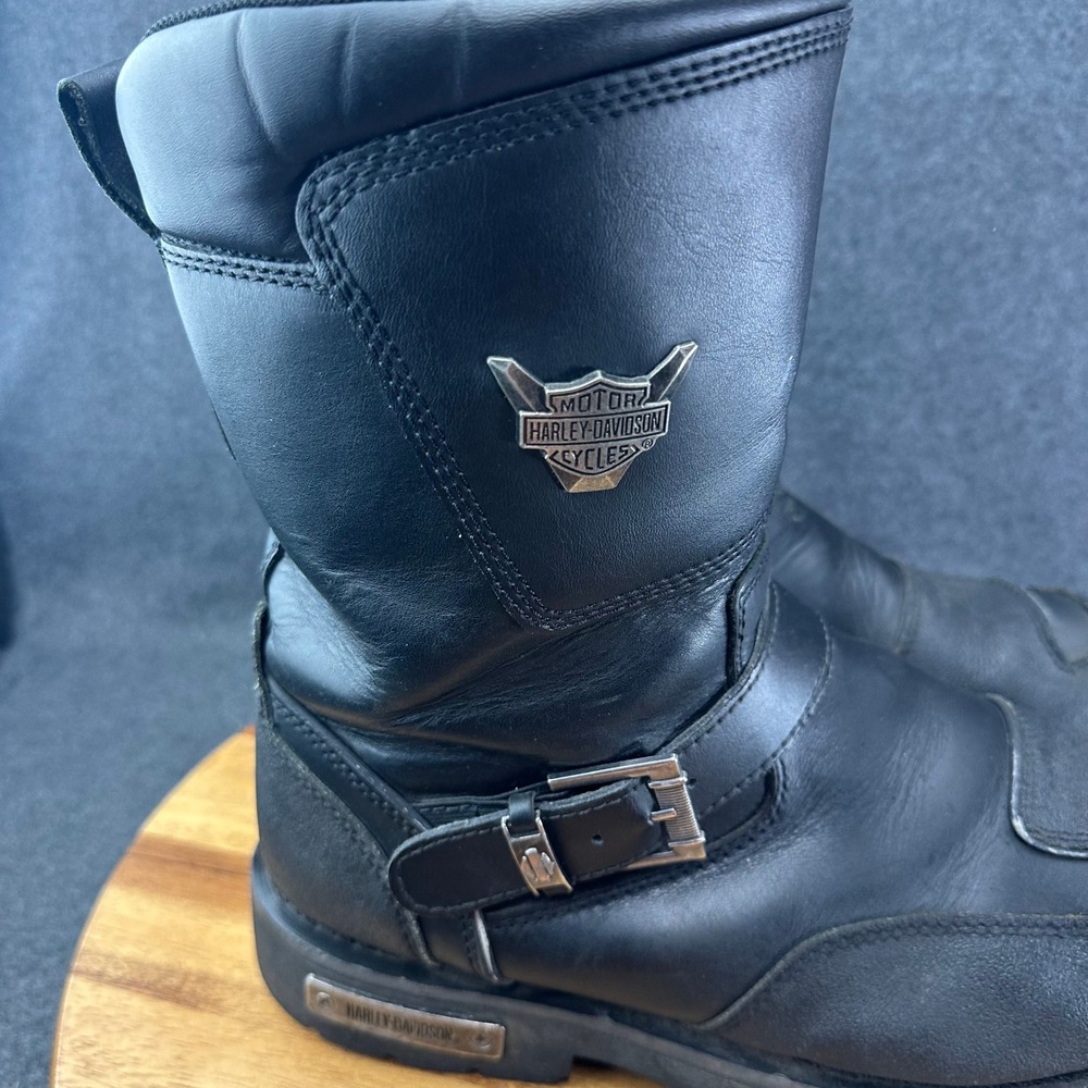 Harley-Davidson Men's 13 Shift Engineer Zip Black 9-Inch Motorcycle Boots D95115 - Picture 3 of 15